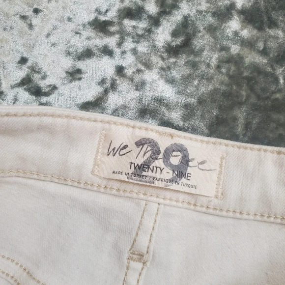 We The Free Cream Distressed High Rise Jeans - Picture 6 of 9